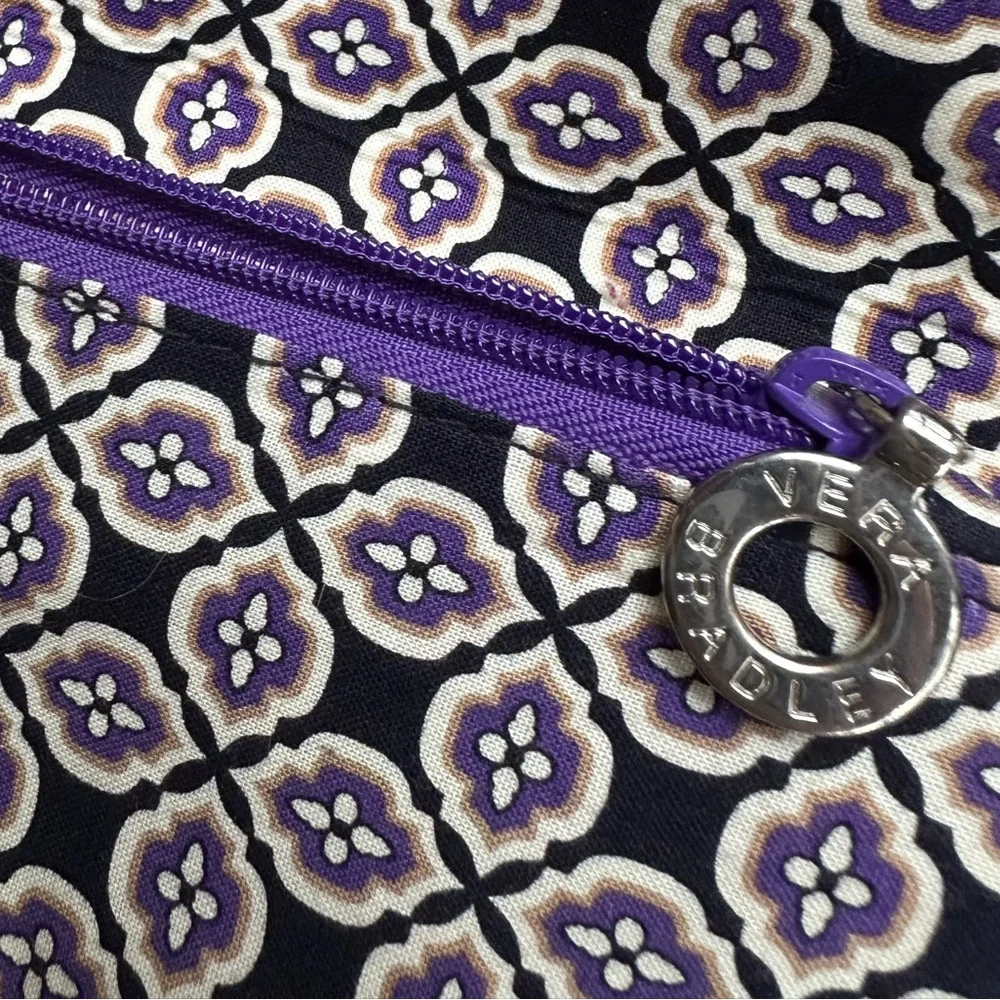 Romantic Floral Vera Bradley Simply Violet Multiple Compartment Wristlet Wallet